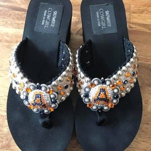 Saltwater cowgirl Swarovski crystal Sandals